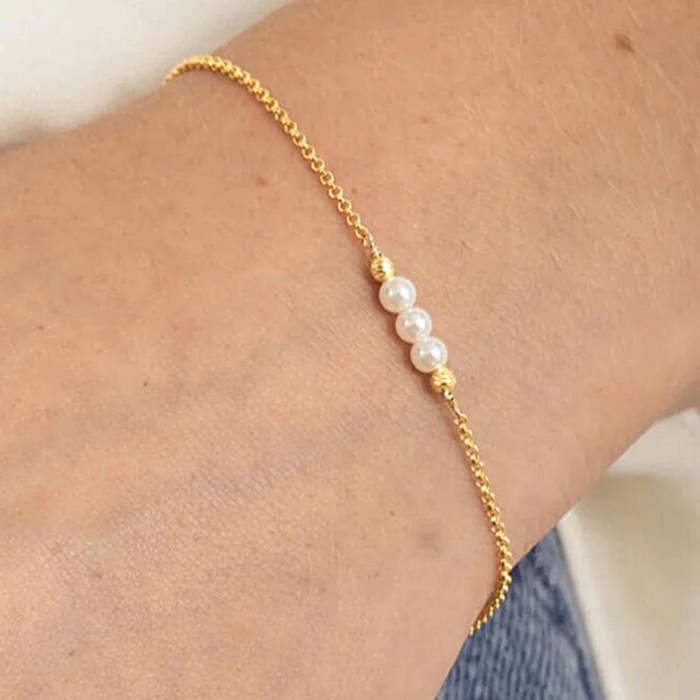 Süßwasser Perlen Armband S925 Silber