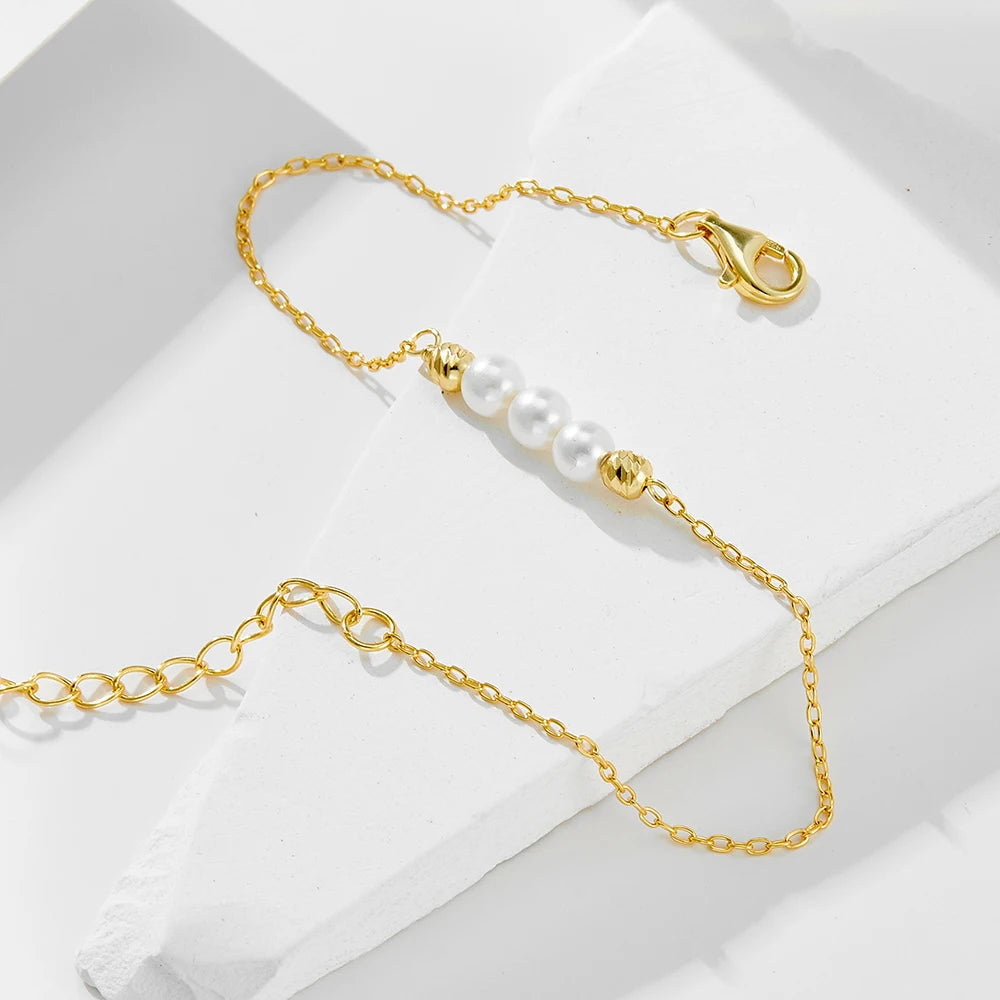 Süßwasser Perlen Armband S925 Silber