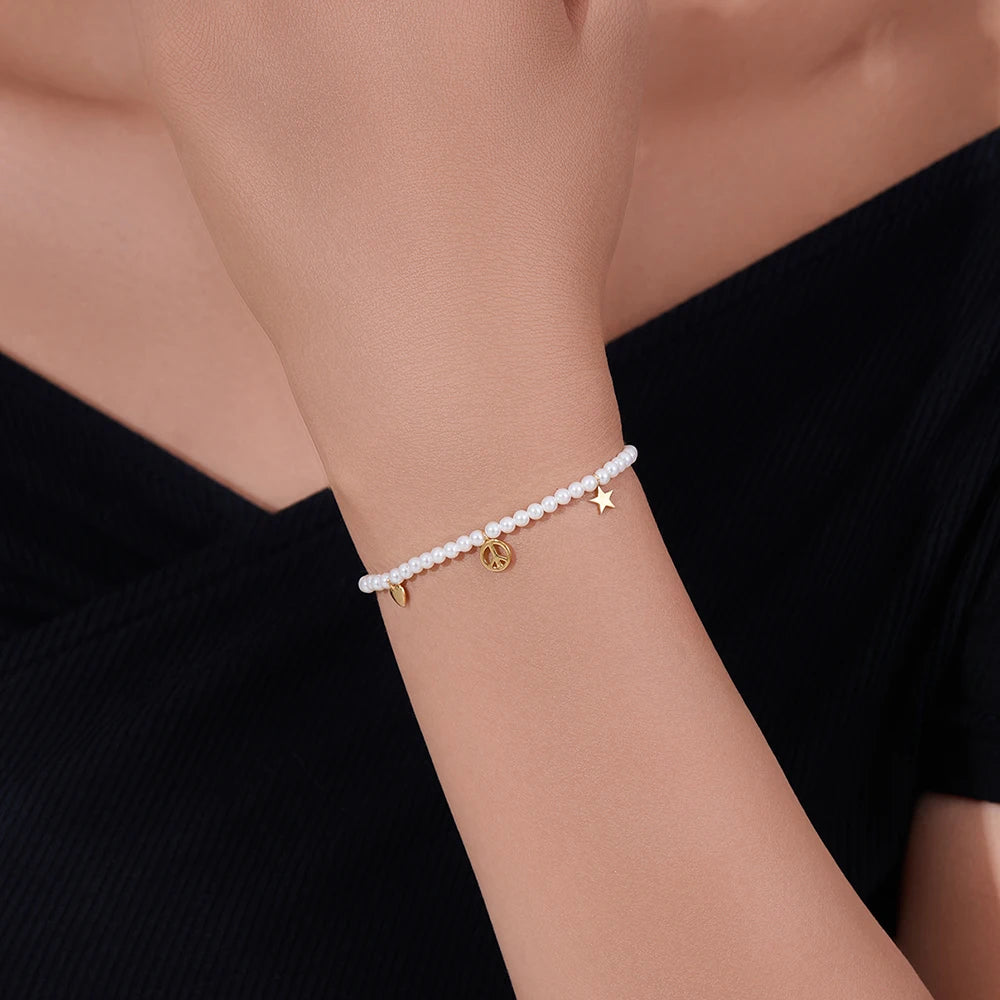 Tina Süßwasser Perlen Armband S925 Silber