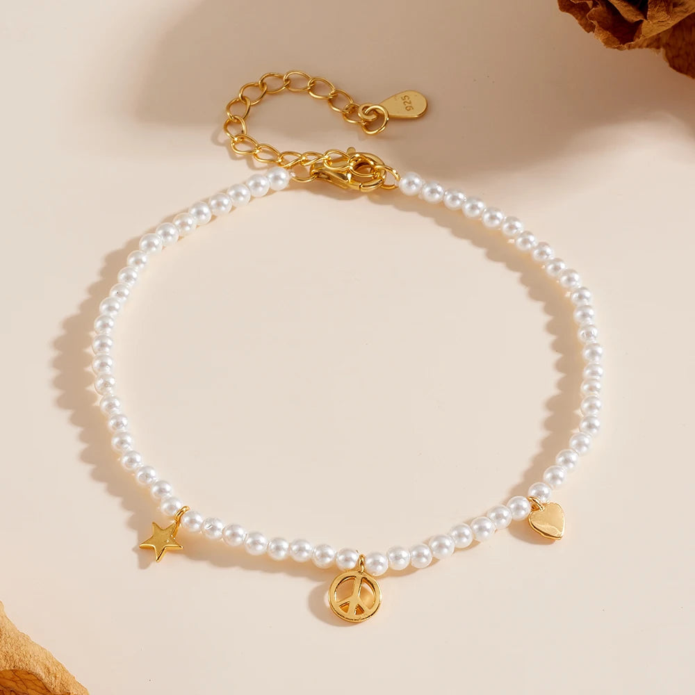 Tina Süßwasser Perlen Armband S925 Silber
