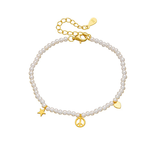 Tina Süßwasser Perlen Armband S925 Silber