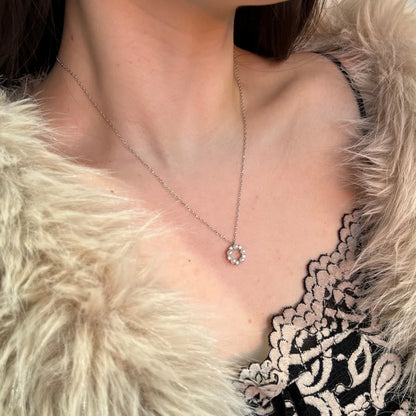 Sharona Damen Halskette S925 Silber mit Süßwasserperlen