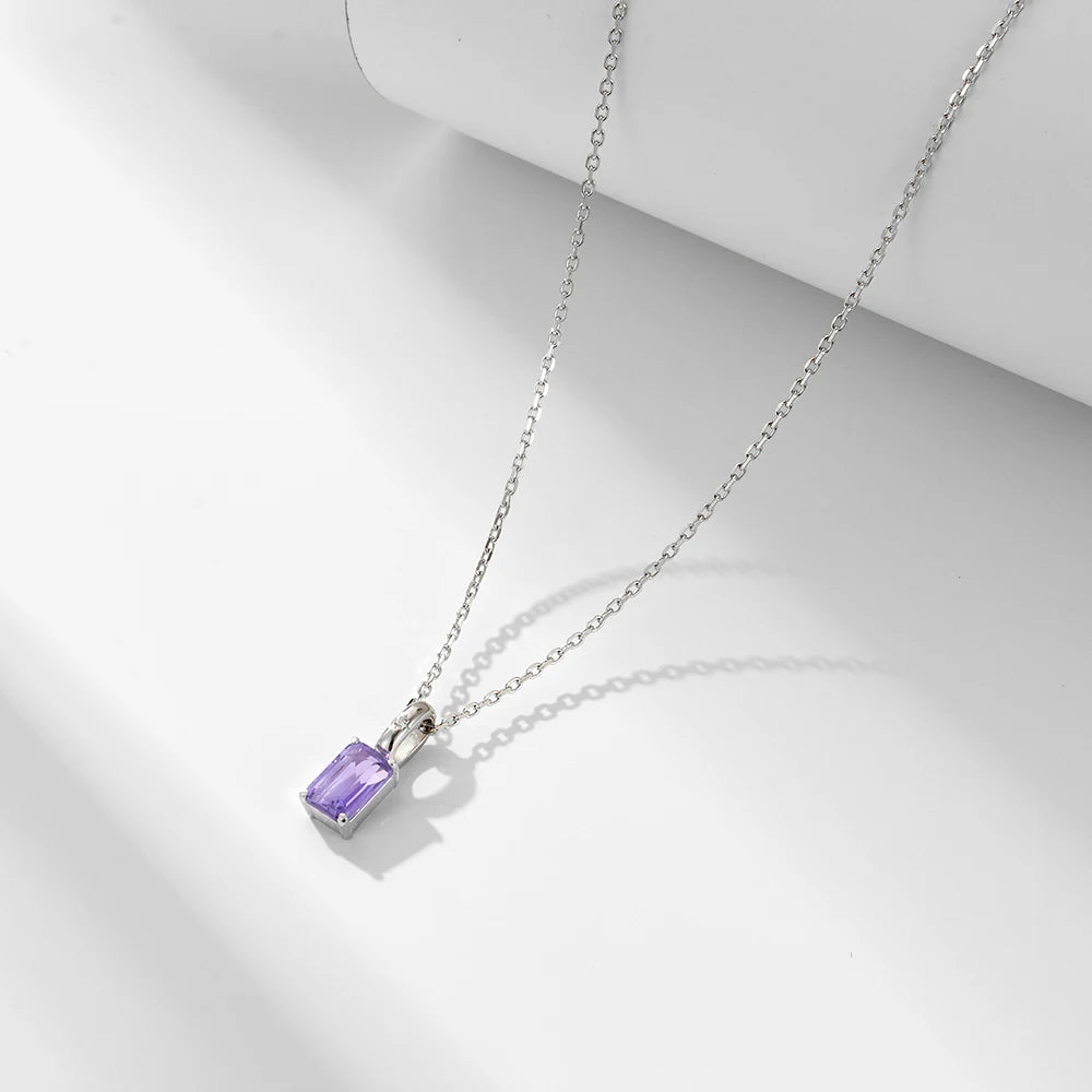 Gemma Damen Halskette S925 Silber Zirkonia