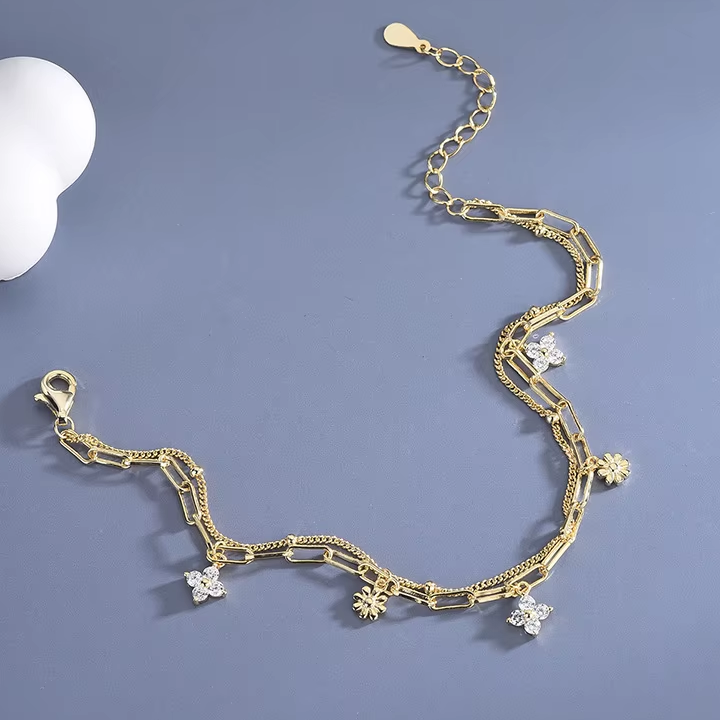Golden Blumen Armband