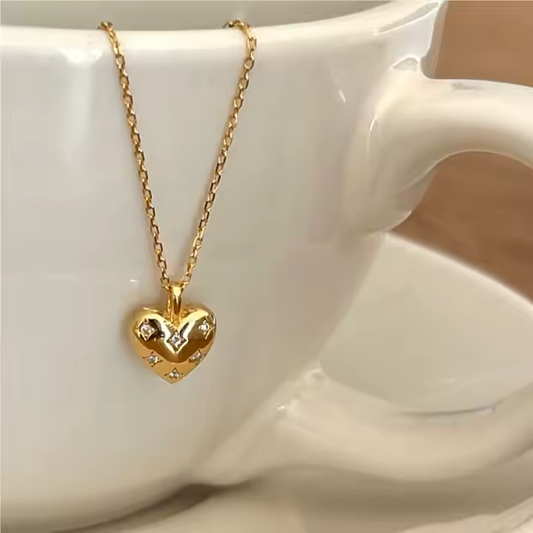 Golden Herz Halskette