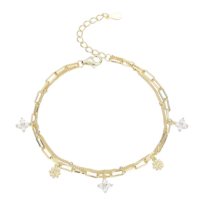 Golden Blumen Armband